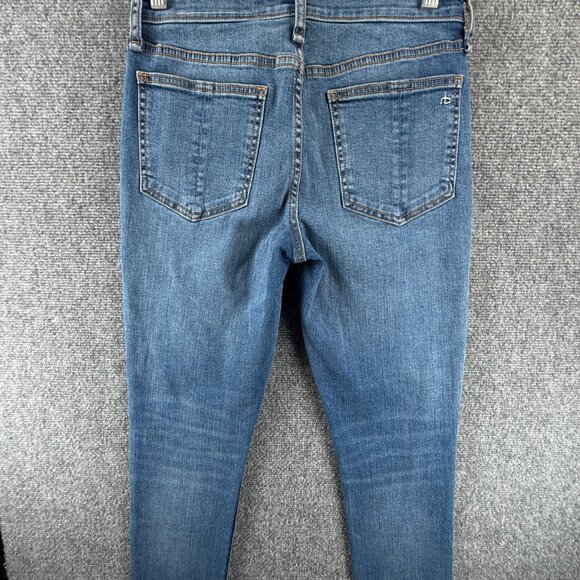 Rag & Bone Cate Mid Rise Ankle Skinny Jeans 27 Blue Denim Stretch ACTL 27X27 - Picture 10 of 16